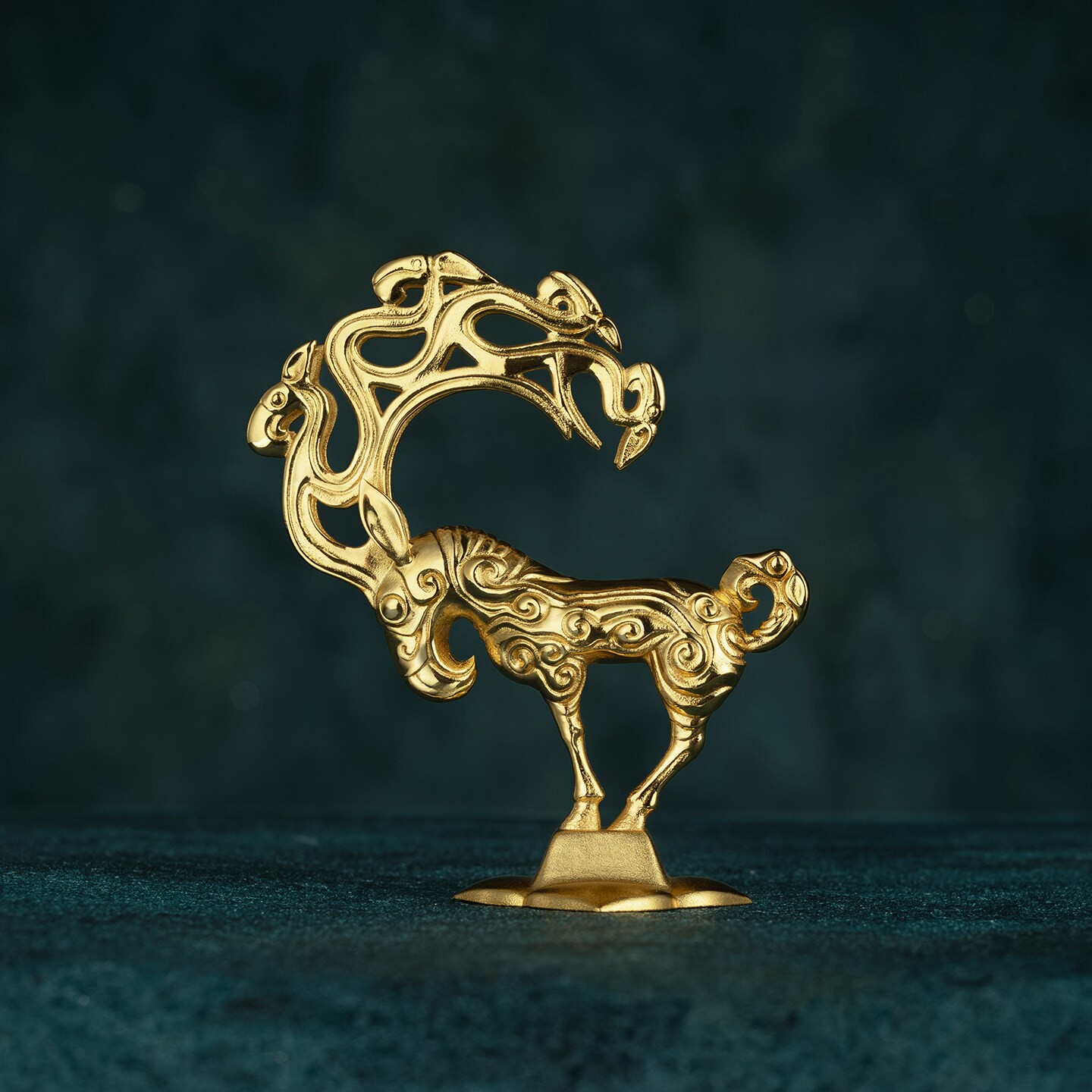 铜师傅 陕西历史博物馆系列《神兽金饰铜摆件》书房创意青铜摆件