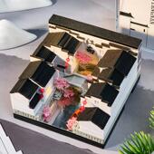 江南水乡3D立体纸雕便签纸本手撕创意徽式 建筑场景模型文创礼品