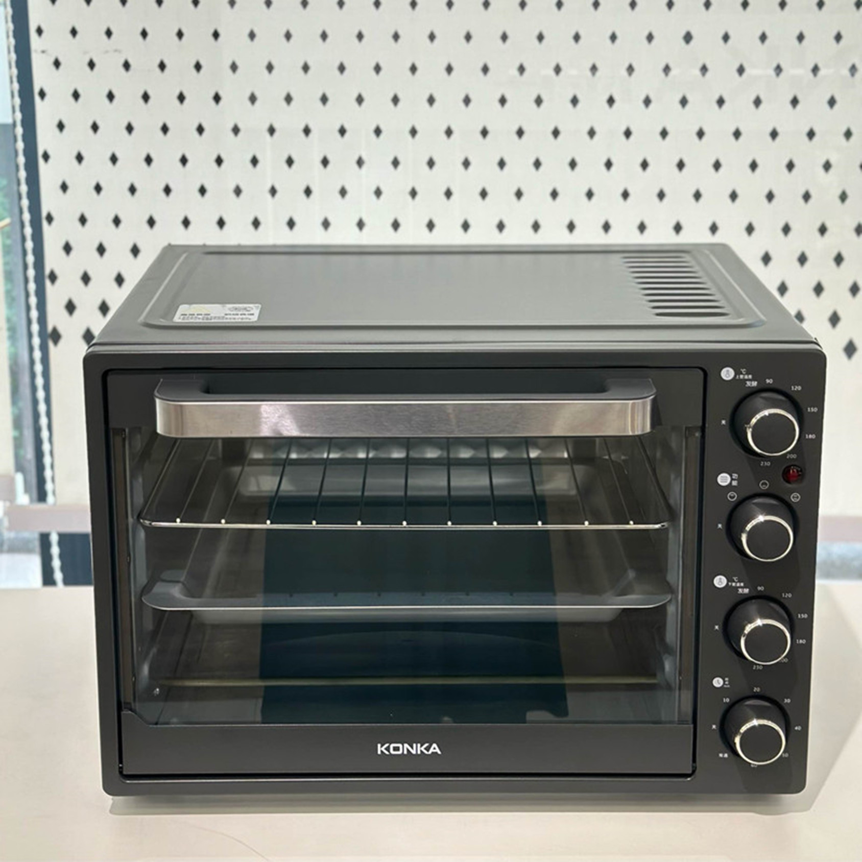 康佳多功能家用小型电烤箱迷你商用40L大容量发酵定时独立控温正