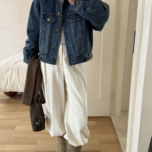 繁花家水洗牛仔韩系设计款 706 保暖羽绒服外套R88