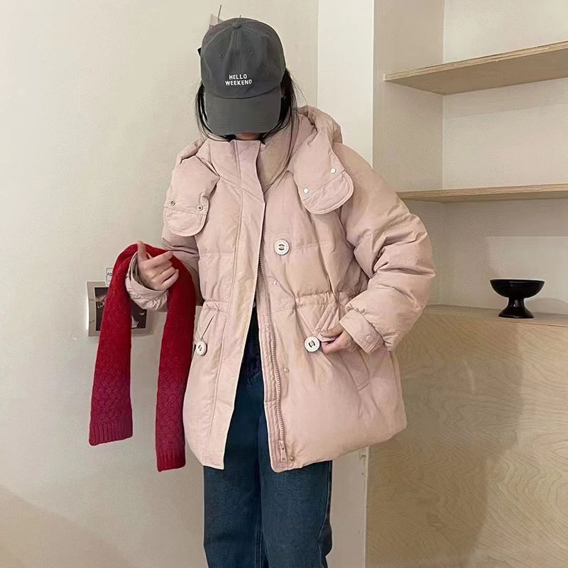 繁花帽加厚小个子时尚收腰保暖羽绒服外套118