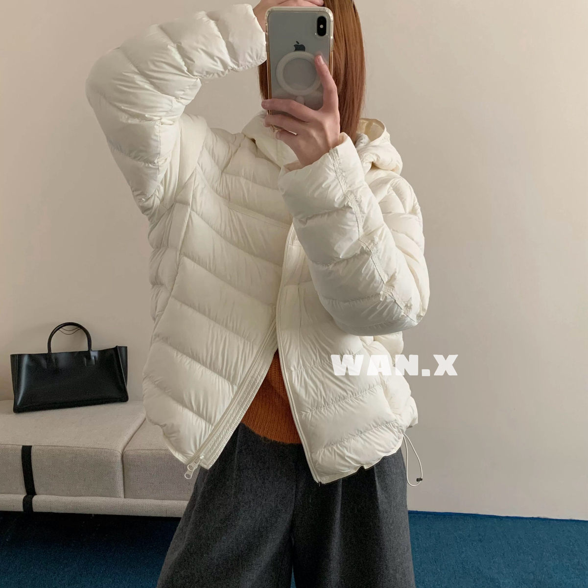 繁花新排骨短款冬季新款韩系泡芙连帽保暖羽绒服外套HYdn27956