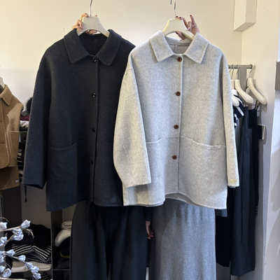 繁花衣女中长款气质羊绒大衣羊毛外套（含67.5绵羊毛）733