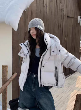 繁花2025冬季韩系休闲慵懒宽松软糯舒适泡芙保暖羽绒服外套d1376