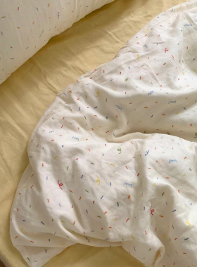 【宅姿势】糯叽叽丨A类小清新纯棉全棉双层纱床单床笠3四件套DX