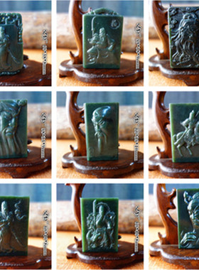 原创和田玉青玉关公吊坠男士武财神挂件关二爷男款霸气项坠送证书