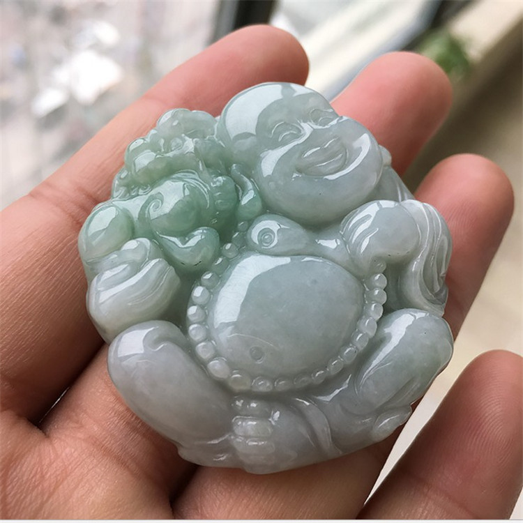 加厚吊坠貔貅项链翡翠玉佛
