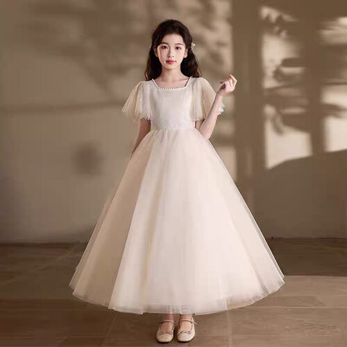 女童2026新款高级感白色轻奢连衣裙儿童小众高级感礼服公主裙子夏
