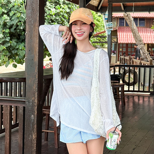 微胖mm200斤显瘦遮肉 宽松大码 泳衣女分体四件套平角保守长袖 罩衫