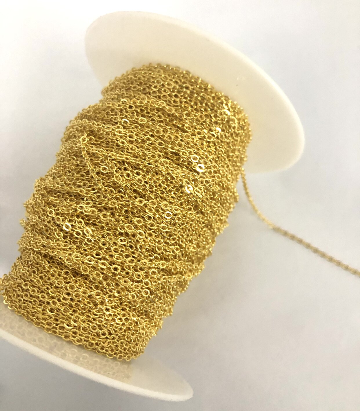 머리핀 DIY 액세서리 스텝 락킹 술 소재 플랫 O 체인 1.5MM 2.0MM 색상 보존 오래 지속되는 길이 1 미터 체인