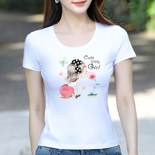纯棉短袖韩版印花夏季T恤女