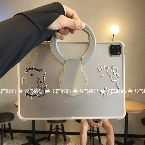 手提式旋转支架适用苹果iPad11保护套2025新款10代10.9磨砂亚克力Pro11防弯ipd789代10.2寸单后壳9.7平板后壳