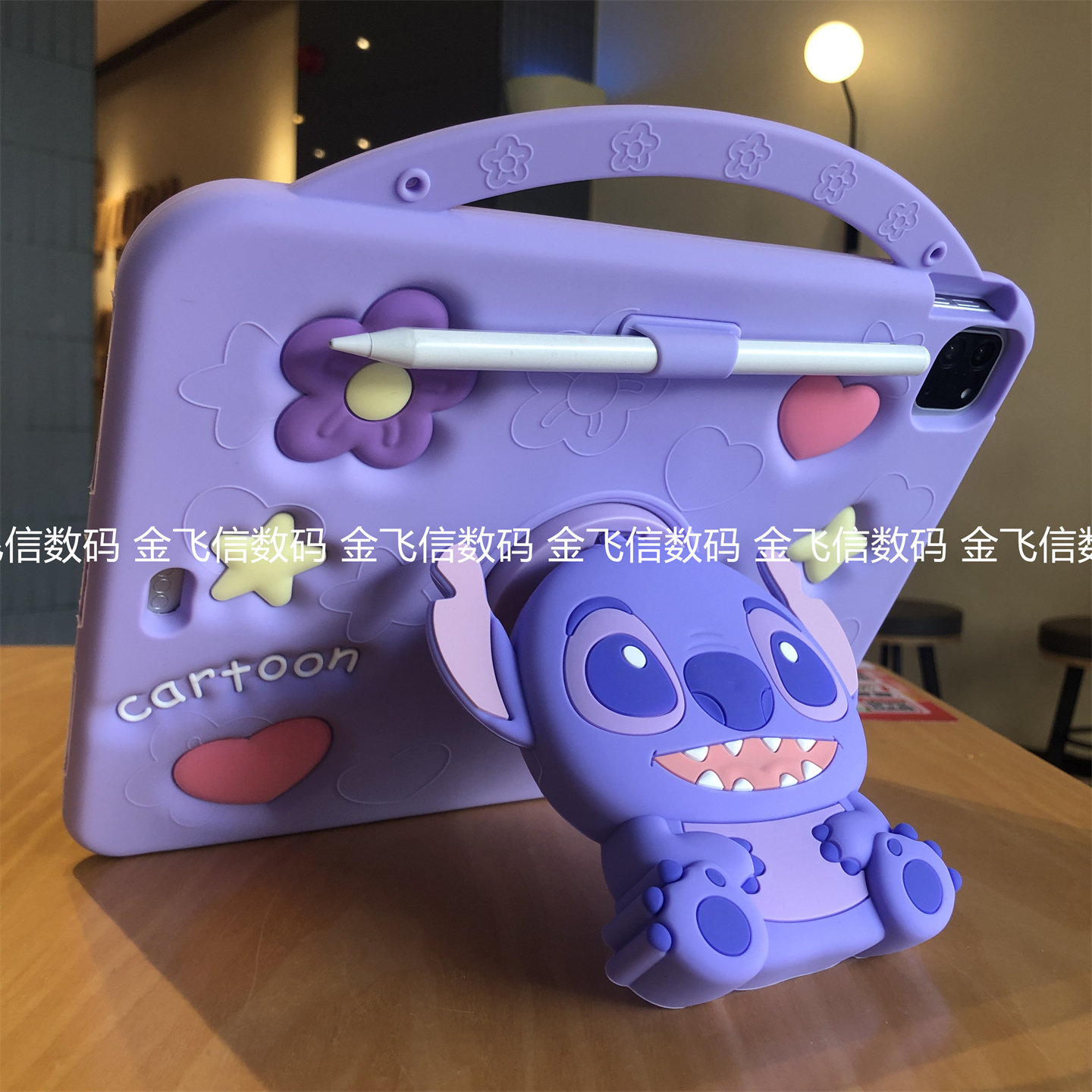 360度旋转儿童防摔硅胶套适用苹果iPad11代a16保护套第10代10.9可爱卡通Air8全包边Pro11可手提10.2寸9.7软壳