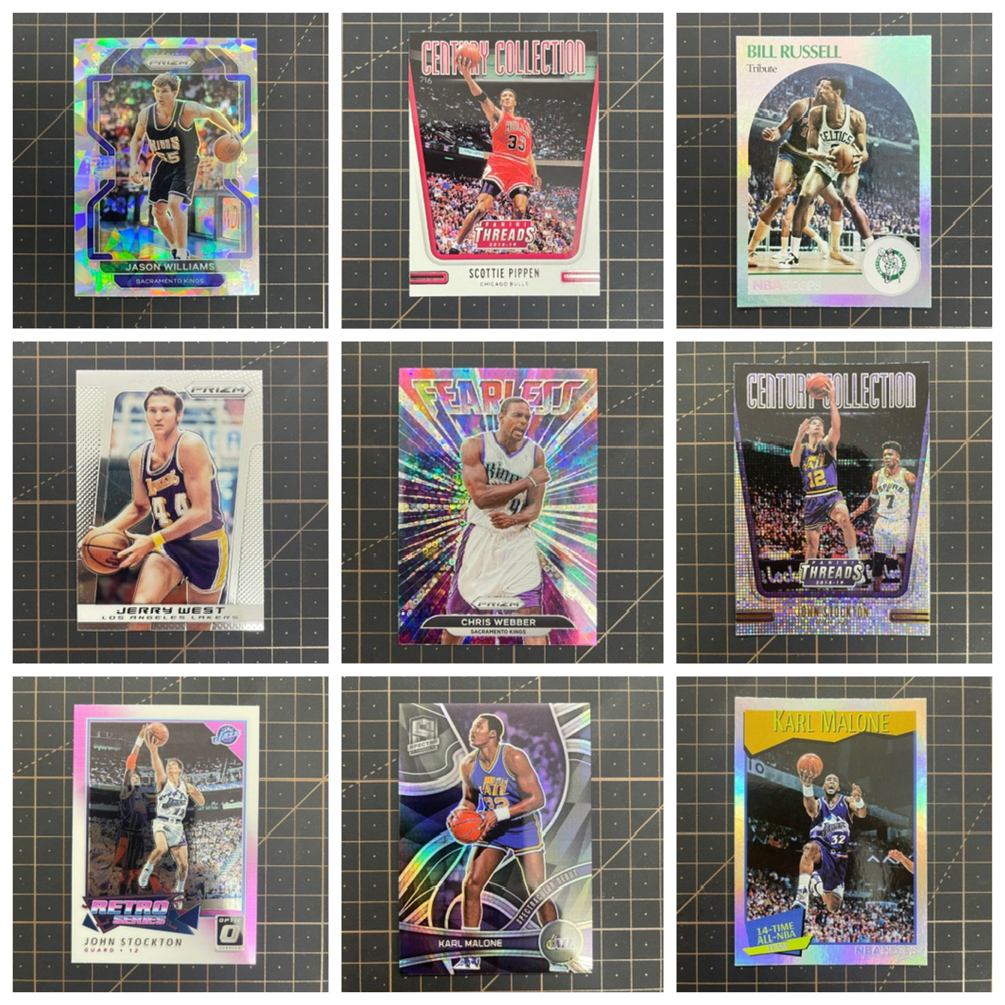 nba篮球球星卡历史巨星75大白巧贾巴尔卡尔马龙奥拉朱旺罗德曼