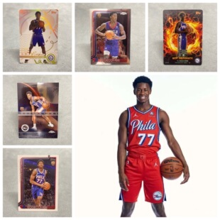 VJ埃奇库姆topps正版NBA球星卡Edgecombe新秀RC篮球76人包邮