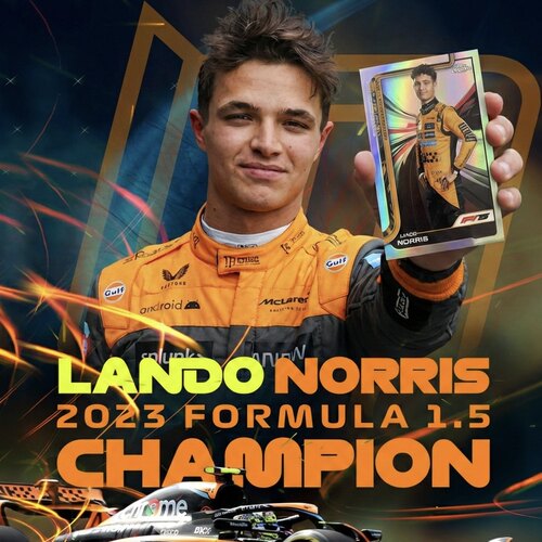 兰多诺里斯F1方程式赛车迈凯轮车队正版收藏卡片topps chrome包邮