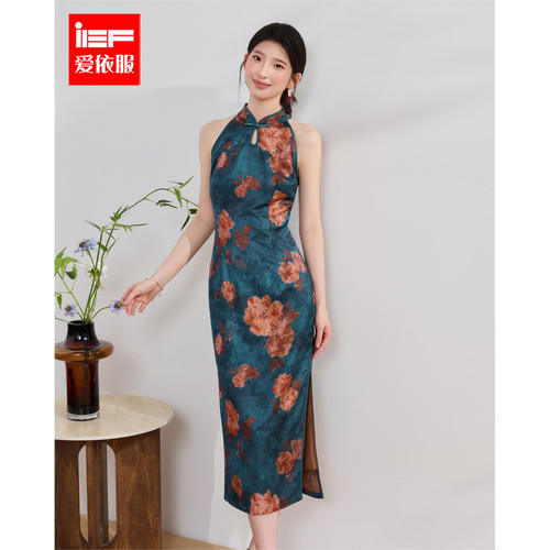 IEF/爱依服2026夏季新款国风新中式绝美掐腰显瘦无袖旗袍连衣裙