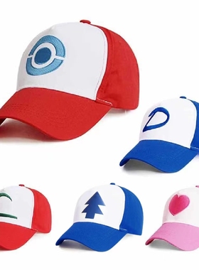 怪诞小镇网帽 Gravity Falls 梅宝 迪普同款松树蓝色棒球帽子跨境