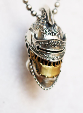 小众原创欧洲中世纪纯银复古吊坠