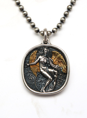 小众匠艺原创古罗马财富女神镶金