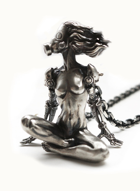 原创纯银暗黑吊坠小众手工挂件