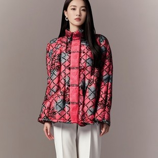 特价品牌羽绒服内胆无缝技术不跑绒刺绣优雅端庄时尚抗寒保暖