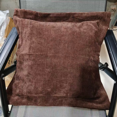 外贸原单纯色休闲靠垫套雪尼尔提花面料方形枕套 （不含枕芯）