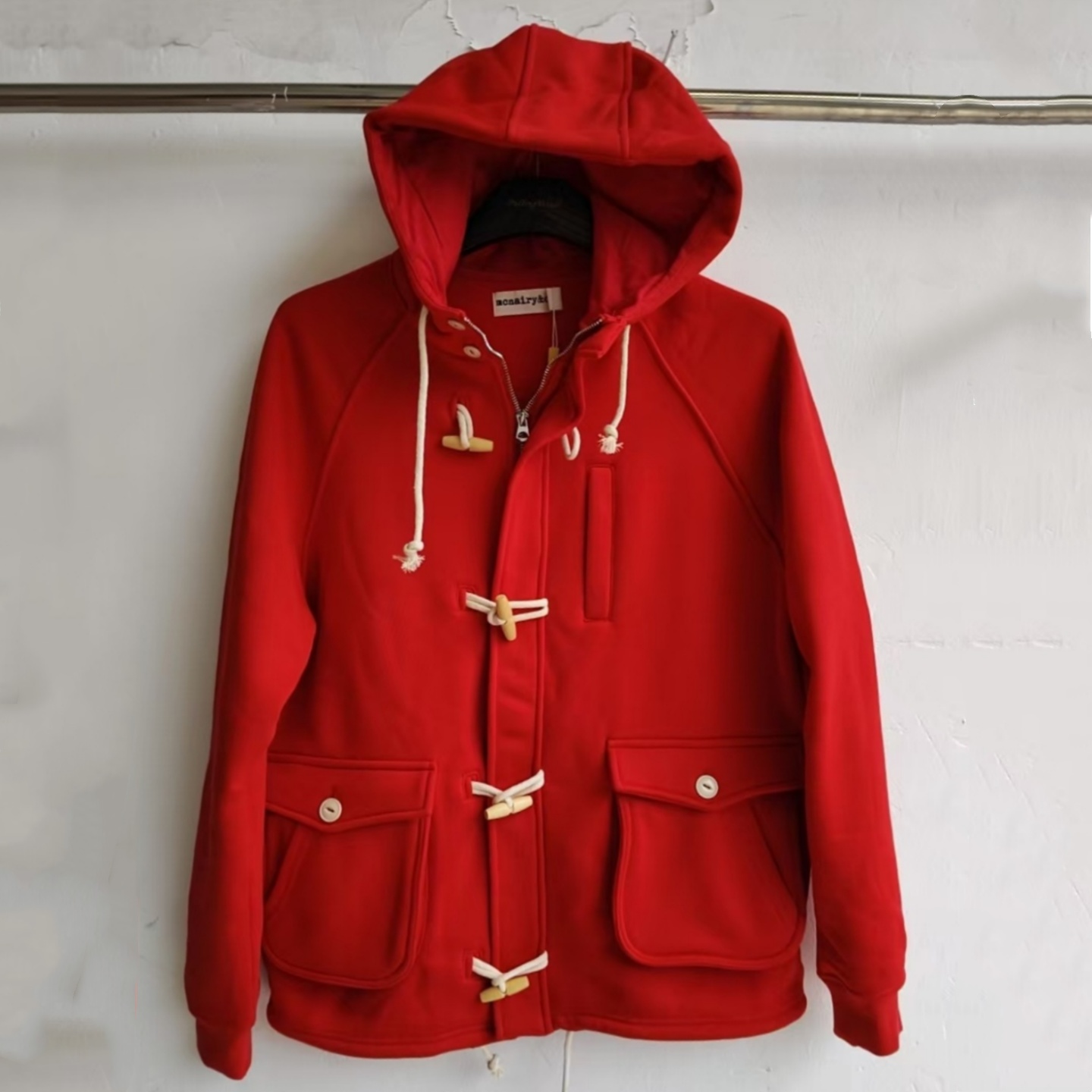 外贸原单秋冬季男女同款全棉加厚卫衣长袖连帽纯色外套