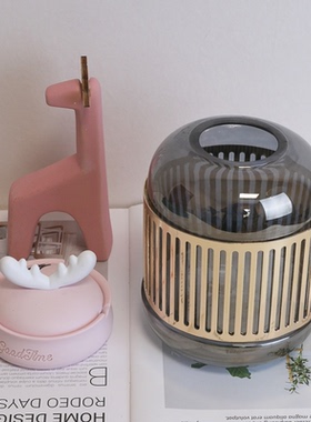 烟灰色小口郁金香玻璃花瓶高级感摆件轻奢高档创意仿真花养花水培