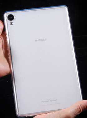 适用于华为M6平板保护套8.4寸VRD-W09/AL09电脑硅胶全包边防摔外壳透明后软单面无翻盖超薄防爆不带盖轻薄背