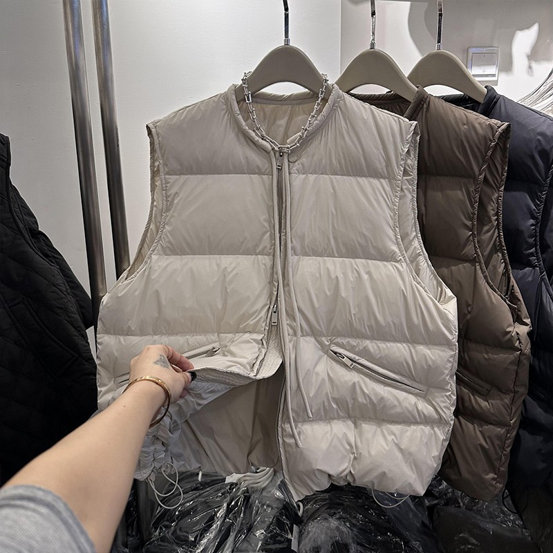 加厚羽绒棉服马甲女2025