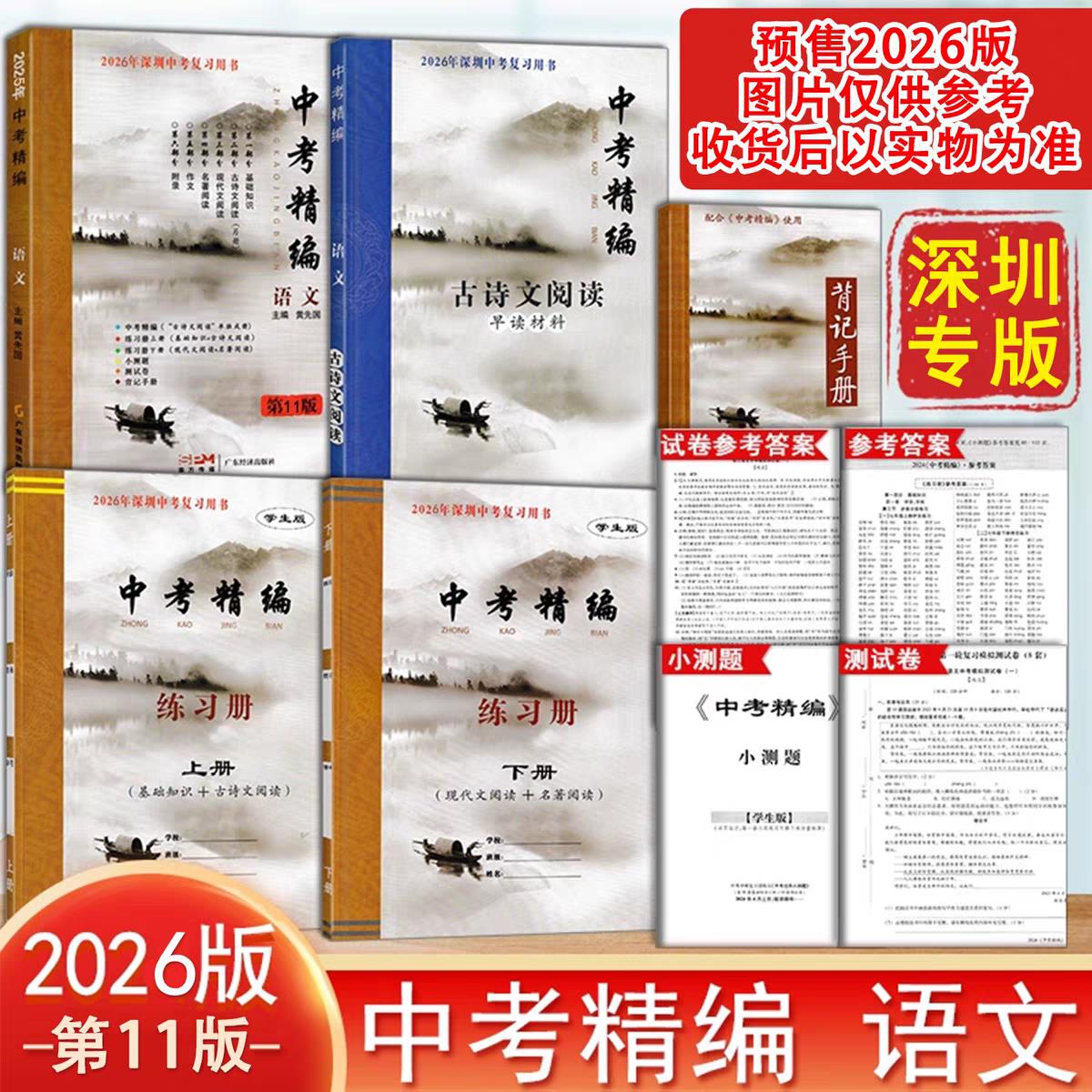 2026版新版中考精编第11版中考语文基础练习初中九年级语文中考备考学习练习总复习