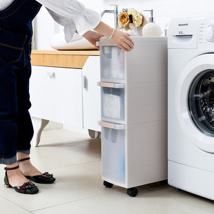 22cm夹缝收纳柜塑料抽屉式卫生间置物架缝隙窄厨房整理柜储物柜