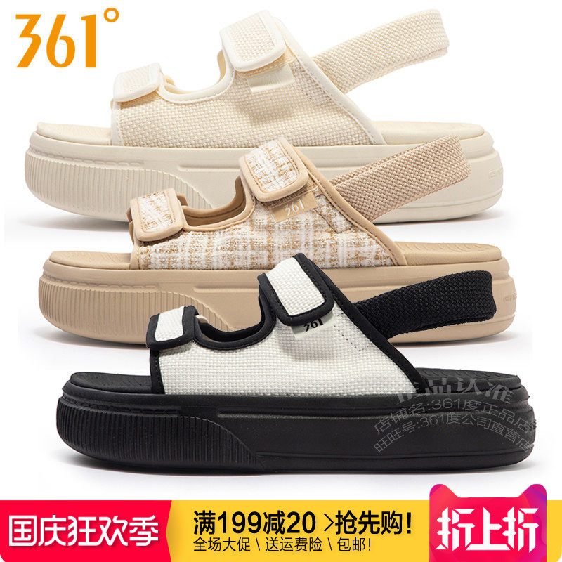 361沙滩鞋魔术贴帆布透气女软底