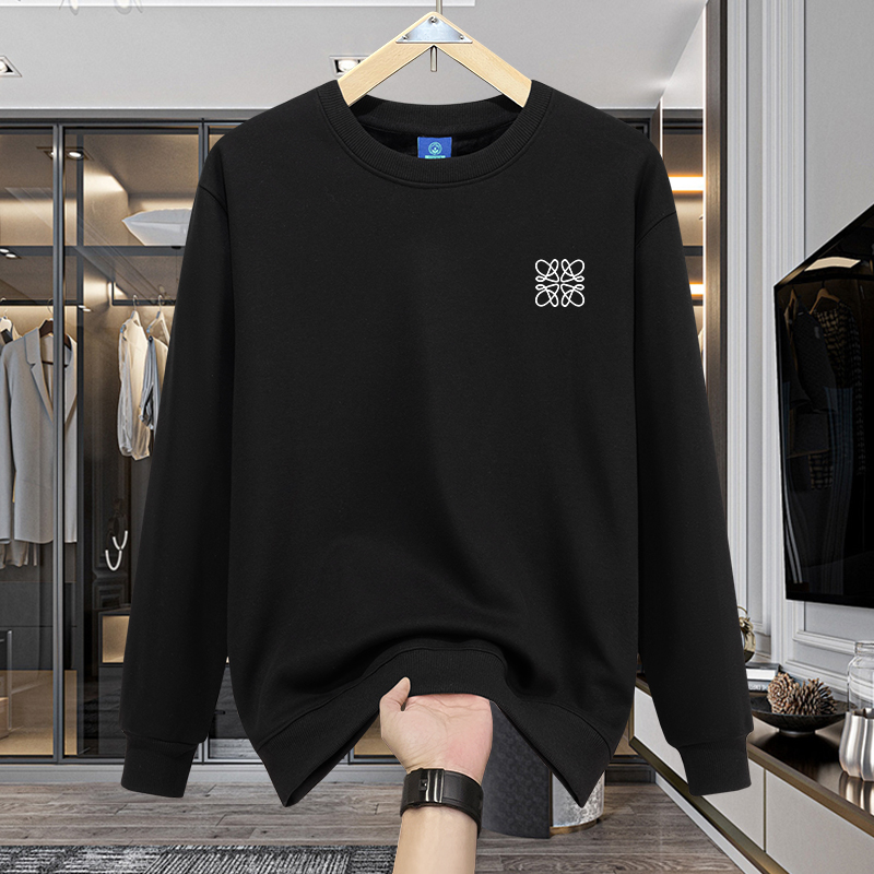刺绣重磅卫衣秋冬2025新款420g加绒潮牌美式宽松长袖上衣男女情侣