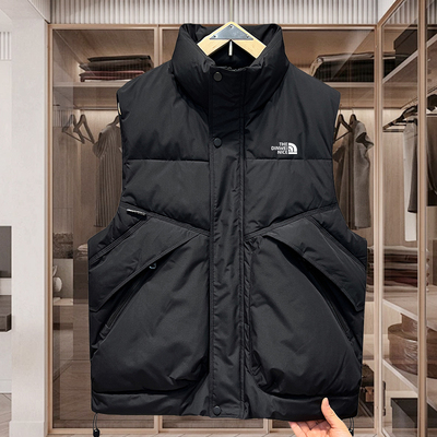 冬季羽绒马甲2025新款男士潮牌加厚保暖立领白鸭绒情侣款坎肩外套