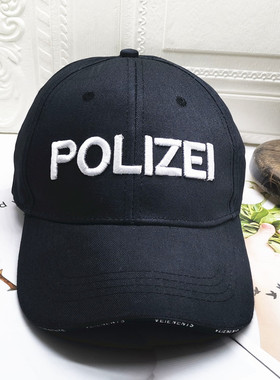 新品青年男女户外运动遮阳弯檐鸭舌帽圆顶休闲刺绣字母黑色棒球帽