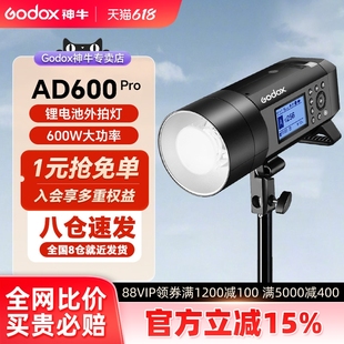 影棚外景闪光灯便携佳能索尼宾得富士奥林巴斯 godox神牛AD600PRO外拍灯闪光灯TTL高速同步内置X1锂电池一体式