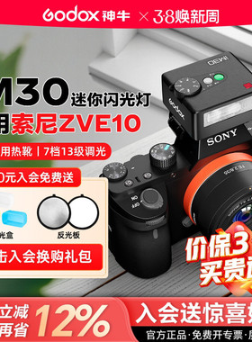 【索尼专用】Godox 神牛IM30/IM20迷你机顶闪光灯通用型相机热靴灯适用索尼zve10 zv1 nex5t nex5r a7m4 a7c2