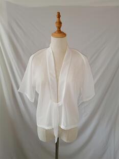 汉服女短袖上衣对领齐胸上襦半壁单件黑白色打底中国风汉元素白菜