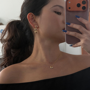 Ray the 「Hear Love」珐琅爱心肌理耳环新年圣诞 Sunlight