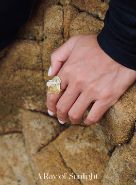 A Ray of sunlight原创设计涟漪镂空戒指女小众设计师款轻奢饰品