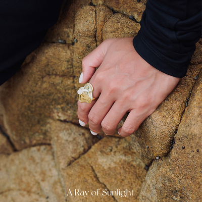 A Ray of sunlight原创设计涟漪镂空戒指女小众设计师款轻奢饰品