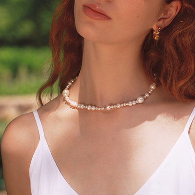 A Ray of Sunlight 度假自由岛屿系列天然淡水珍珠项链女百搭叠戴