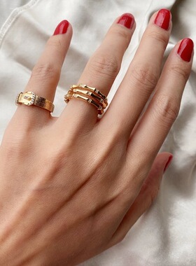 LHWindsor温莎珠宝高级感竹节戒指女士轻奢小众精致韧竹个性设计