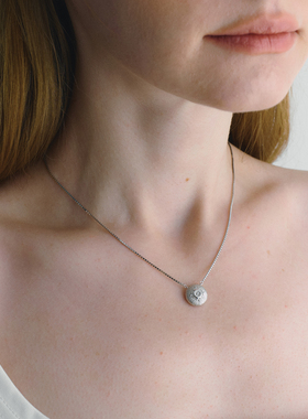 CINNLER“梦境浮菊”轻奢小众高级感项链气质925银锁骨链生日礼物