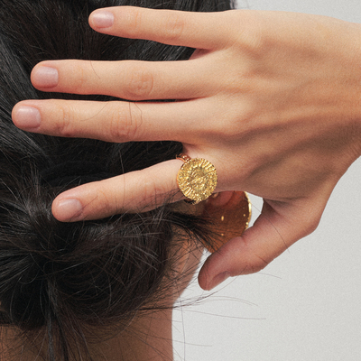 A Ray of Sunlight25秋冬埃及系列炽光金币戒指肌理欧美百搭