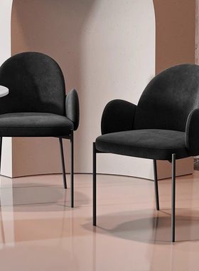 极简餐椅家用现代简约单人椅休闲椅复古民宿休闲咖啡椅书椅中古风