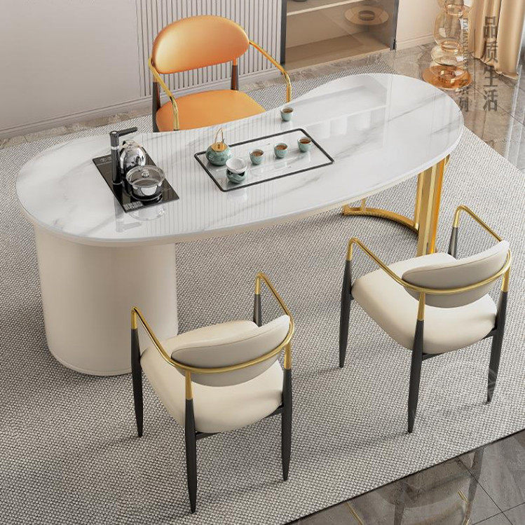 岩板茶桌椅组合现代简约