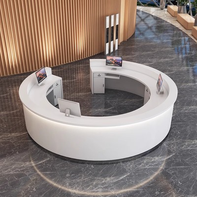 导医台烤漆吧台柜台圆弧